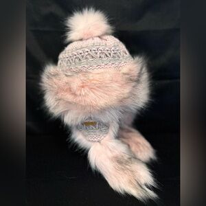 Starling Womens Bajka Faux Fur Earflap Hat Made In Poland Winter Pink One Size